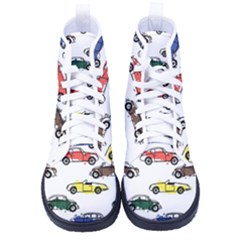 Cars-pattern Men s High-top Canvas Sneakers