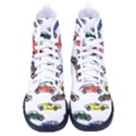 Cars-pattern Men s High-Top Canvas Sneakers View1