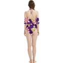 Owl-pattern-background Halter Flowy Bikini Set  View2