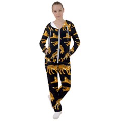 Seamless-exotic-pattern-with-tigers Women s Tracksuit