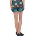 Seamless-pattern-hand-drawn-with-vehicles-buildings-road Women s Velour Lounge Shorts View2