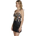 Trendy-mix-animal-skin-prints Flowy Camisole Tie Up Top View2