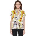 Vector-seamless-pattern-nice-animals-cartoon Short Sleeve Pocket Shirt View1
