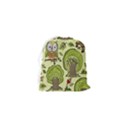Seamless-pattern-with-trees-owls Drawstring Pouch (XS) View2