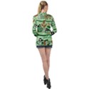 Seamless-pattern-fishes-pirates-cartoon Long Sleeve Satin Shirt View2