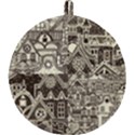 Four-hand-drawn-city-patterns Round Trivet View1