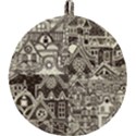 Four-hand-drawn-city-patterns Round Trivet View2