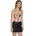 Japanese Street Food  Soba Noodle In Bowls Flowy Camisole Tie Up Top View3