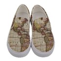 Vintage World Map Old  Globe Antique America Women s Canvas Slip Ons View1