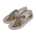 Vintage World Map Old  Globe Antique America Women s Canvas Slip Ons View2