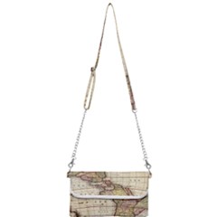 Vintage World Map Old  Globe Antique America Mini Crossbody Handbag