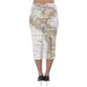 Vintage Map Of The Americas Midi Pencil Skirt View2
