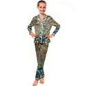 Vintatge Map Of Washington Dc Kids  Satin Long Sleeve Pajamas Set View1