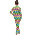 Chevron-pattern-design-texture Kids  Satin Long Sleeve Pajamas Set View2