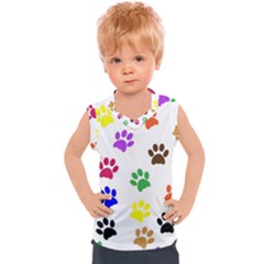 Pawprints-paw-prints-paw-animal Kids  Sport Tank Top