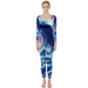 Storm Tsunami Waves Ocean Sea Nautical Nature Long Sleeve Catsuit View1