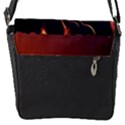 Fire Flame Burn Hot Heat Light Burning Orange Flap Closure Messenger Bag (S) View1