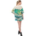 Waves Ocean Sea Tsunami Nautical Art Oversized Chiffon Top View2
