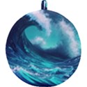 Tsunami Tidal Wave Ocean Waves Sea Nature Water Round Trivet View1