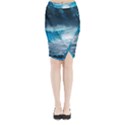 Thunderstorm Storm Tsunami Waves Ocean Sea Midi Wrap Pencil Skirt View1