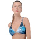 Thunderstorm Storm Tsunami Waves Ocean Sea Knot Up Bikini Top View1