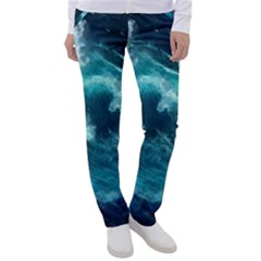 Thunderstorm Tsunami Tidal Wave Ocean Waves Sea Women s Casual Pants