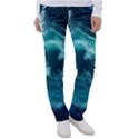 Thunderstorm Tsunami Tidal Wave Ocean Waves Sea Women s Casual Pants View1