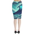 Ai Generated Waves Ocean Sea Tsunami Nautical Fantasy Midi Wrap Pencil Skirt View2