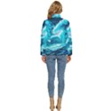 Ai Generated Waves Ocean Sea Tsunami Nautical Sea Women s Puffer Bubble Jacket Coat View4