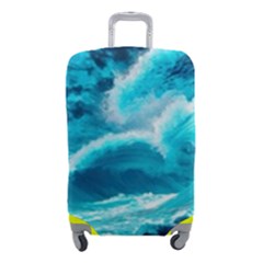Ai Generated Waves Ocean Sea Tsunami Nautical Sea Luggage Cover (small)