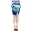 Waves Ocean Sea Tsunami Nautical Nature Water Midi Wrap Pencil Skirt View1