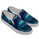 Tsunami Waves Ocean Sea Water Rough Seas Men s Canvas Slip Ons View3
