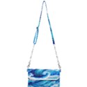 Tsunami Tidal Wave Ocean Waves Sea Nature Water Blue Painting Mini Crossbody Handbag View1