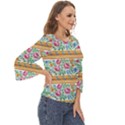 Flower Fabric Fabric Design Fabric Pattern Art Cut Out Wide Sleeve Top View3