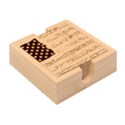 Flag Usa Unite Stated America Bamboo Coaster Set View2
