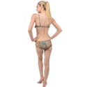World Map Travel Pattern Architecture Layered Top Bikini Set View2