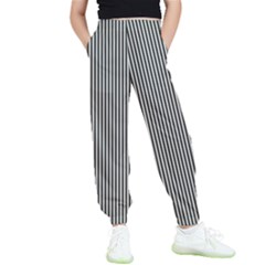 Stripe Line Pattern Black Lines Kids  Joggers