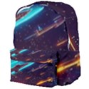 Night Sky Neon Spaceship Drawing Giant Full Print Backpack View4