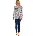 Leaves Pastel Background Nature Long Sleeve Crew Neck Pullover Top View4