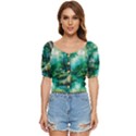 River Stream Flower Nature Button up blouse View1
