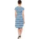 Mazipoodles Dusty Duck Egg Blue White Donuts Polka Dot Cap Sleeve Midi Dress View2