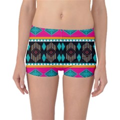 Abstract Art Pattern Design Vintage Boyleg Bikini Bottoms