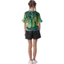 Nature Trees Forest Mystical Forest Jungle Kids  V-Neck Horn Sleeve Blouse View2