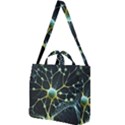 Ai Generated Neuron Network Connection Square Shoulder Tote Bag View1