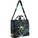 Ai Generated Neuron Network Connection Square Shoulder Tote Bag View2