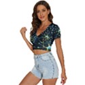 Ai Generated Neuron Network Connection V-Neck Crop Top View2
