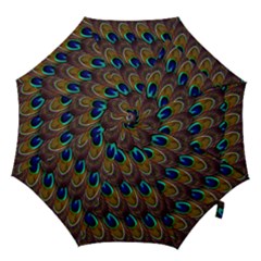 Peacock-feathers-bird-plumage Hook Handle Umbrellas (large)