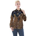 Peacock Plumage Bird Decorative Pattern Graceful Women s Long Sleeve Pocket Shirt View1