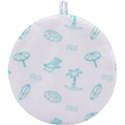 Summer Beach Seamless Pattern Round Trivet View2