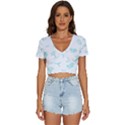 Summer Beach Seamless Pattern V-Neck Crop Top View1